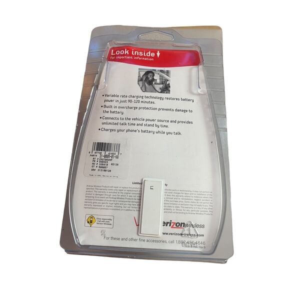 Verizon Wireless Vehicle Power Adaptor Over Charge Protection - Picture 6 of 6